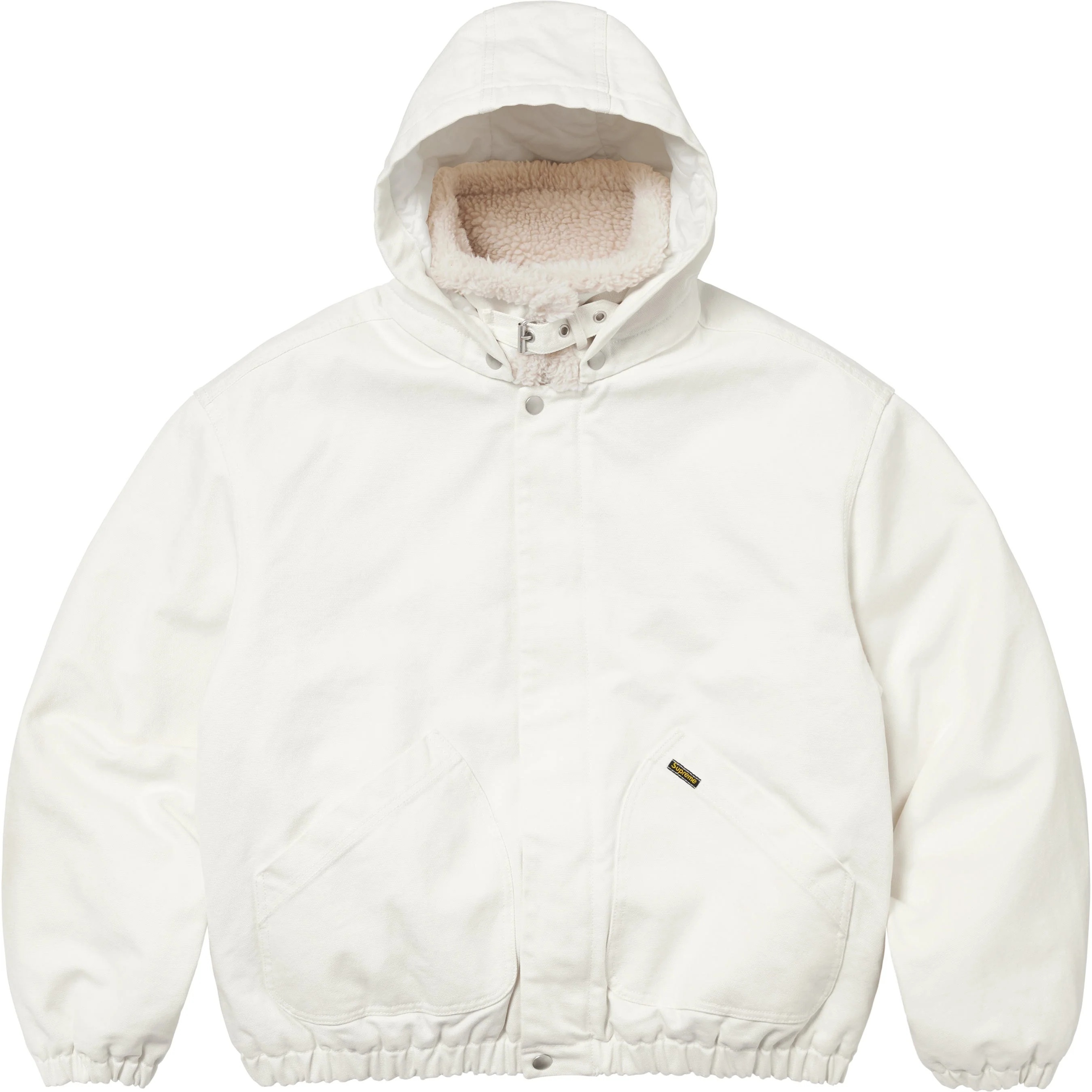 Faux Shearling Lined Bomber Jacket view 14